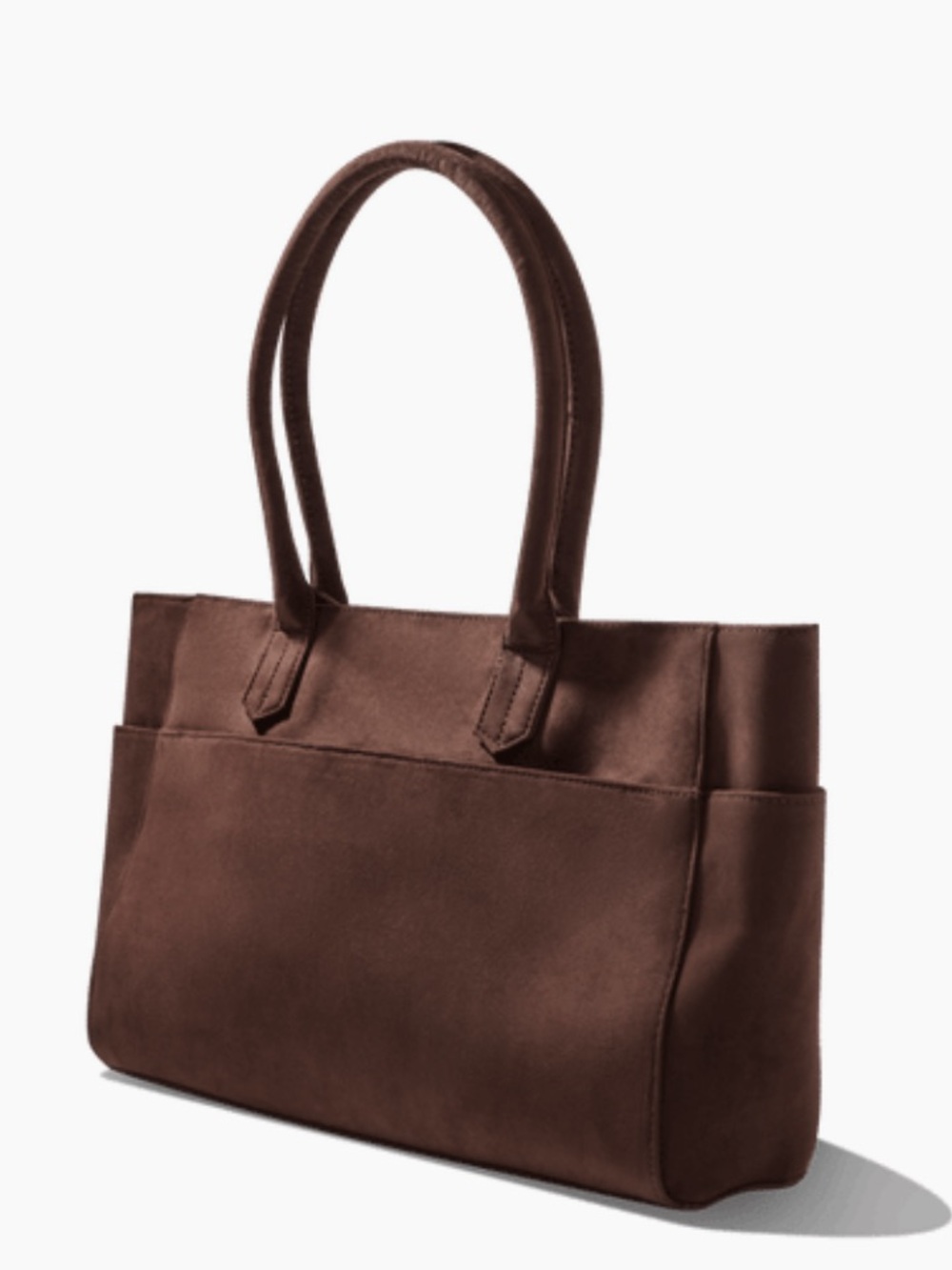 NWT Mali & Lili Brown Faux Suede Tote Bag - Picture 3 of 12